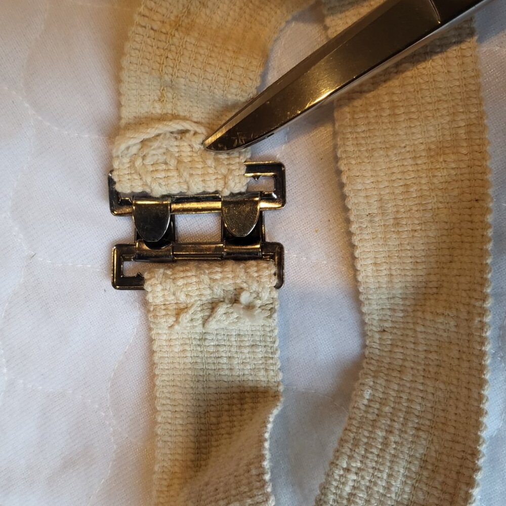 Woven Stretchy Belt Cream Silver Toned Buckle Clasp Boho Hippie Natural - Picture 15 of 15